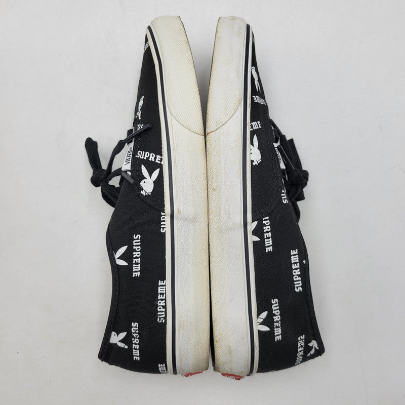 【中古品】【メンズ】 VANS バンズ × SUPREME シュプリーム × PLAYBOY プレイボーイ 14SS AUTHENTIC PRO VN-0Q0DD7M オーセンティック コラボ スニーカー シューズ 靴 162-260710-ay-04-izu サイズ：27.5cm カラー：ブラック 万代Net店
