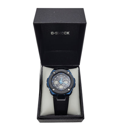 【中古品】【メンズ/レディース】 G-SHOCK ジーショック SOLAR ANALOG WATCH GST-W300G ソーラー アナログ ウォッチ 腕時計 196-260710-ay-07-izu サイズ：55.9 × 49.3 × 15.3 mm カラー：ブラック×ブルー 万代Net店