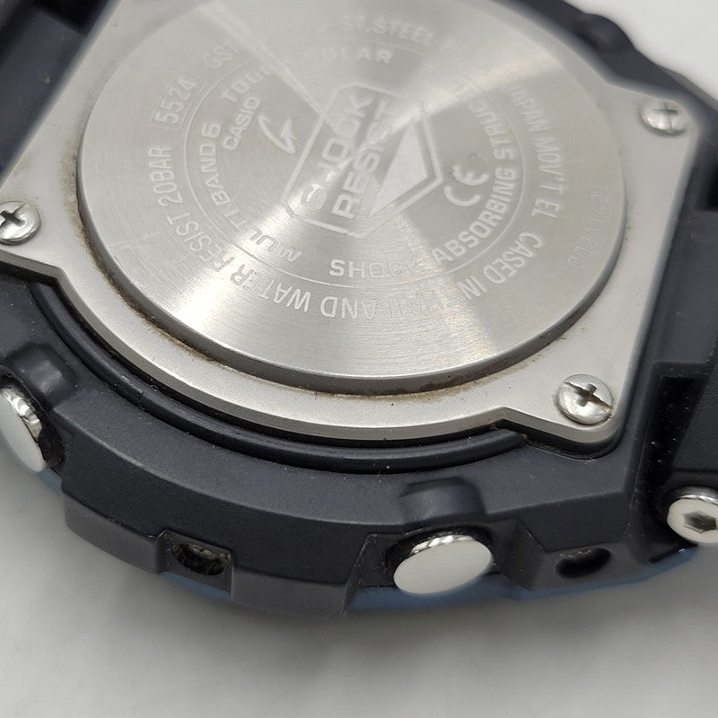 【中古品】【メンズ/レディース】 G-SHOCK ジーショック SOLAR ANALOG WATCH GST-W300G ソーラー アナログ ウォッチ 腕時計 196-260710-ay-07-izu サイズ：55.9 × 49.3 × 15.3 mm カラー：ブラック×ブルー 万代Net店
