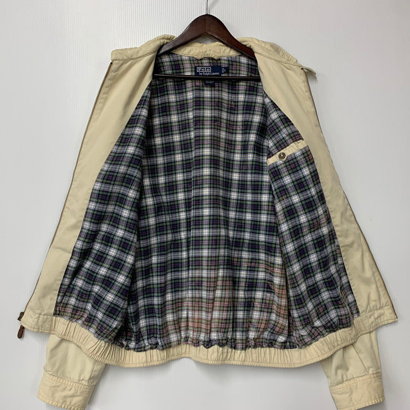 【中古品】【メンズ】 POLO BY RALPH LAUREN ポロバイラルフローレン チンストラップ CHECKLINER SWING TOP チェックライナー スウィング トップ アウター 146-260711-cs-04-izu サイズ：L カラー：アイボリー 万代Net店