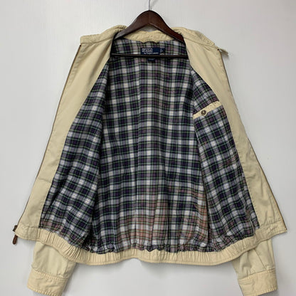 【中古品】【メンズ】 POLO BY RALPH LAUREN ポロバイラルフローレン チンストラップ CHECKLINER SWING TOP チェックライナー スウィング トップ アウター 146-260711-cs-04-izu サイズ：L カラー：アイボリー 万代Net店