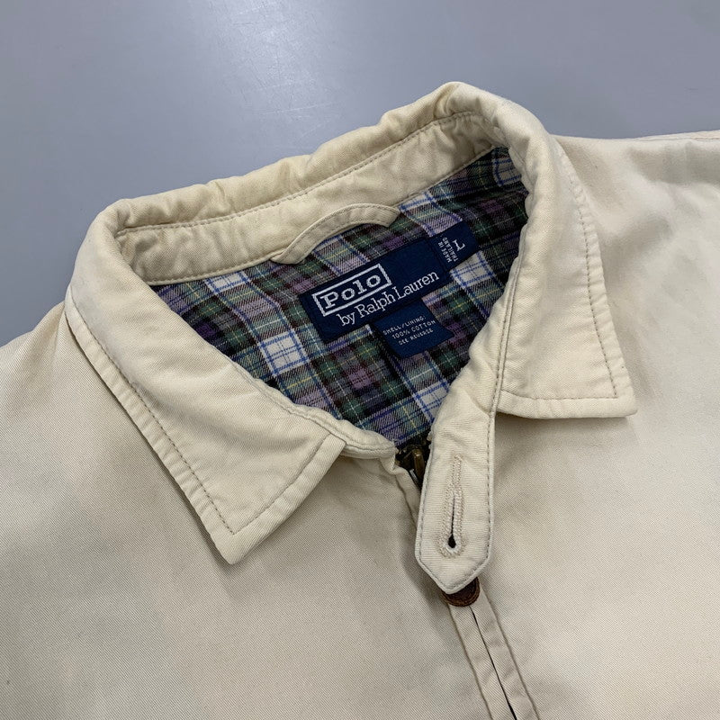 【中古品】【メンズ】 POLO BY RALPH LAUREN ポロバイラルフローレン チンストラップ CHECKLINER SWING TOP チェックライナー スウィング トップ アウター 146-260711-cs-04-izu サイズ：L カラー：アイボリー 万代Net店