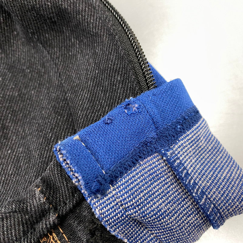 【中古品】【メンズ】 USED REMAKE TRACK DENIM PANTS リメイク トラック パンツ ボトムス ズボン 157-260710-cs-01-izu カラー：ブラック×ブルー 万代Net店