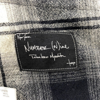 【中古品】【メンズ】 NUMBER (N)INE ナンバーナイン F07-NP007B LOVE GOD MURDER期 07AW オンブレチェック ラップスカート 151-260710-cs-11-izu サイズ：MEN'S カラー：ブラック×ホワイト 万代Net店