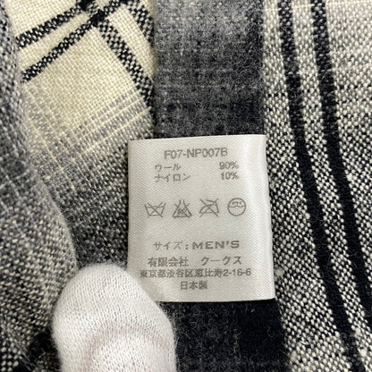 【中古品】【メンズ】 NUMBER (N)INE ナンバーナイン F07-NP007B LOVE GOD MURDER期 07AW オンブレチェック ラップスカート 151-260710-cs-11-izu サイズ：MEN'S カラー：ブラック×ホワイト 万代Net店