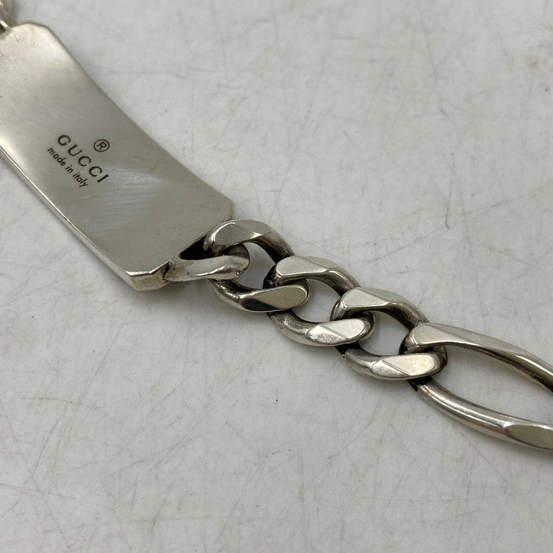 【中古品】【メンズ/レディース】 GUCCI グッチ GG BEE ENGRAVED BRACELET チェーンブレスレット アクセサリー 182-260711-as-15-izu カラー：シルバー 万代Net店
