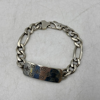 【中古品】【メンズ/レディース】 GUCCI グッチ GG BEE ENGRAVED BRACELET チェーンブレスレット アクセサリー 182-260711-as-15-izu カラー：シルバー 万代Net店