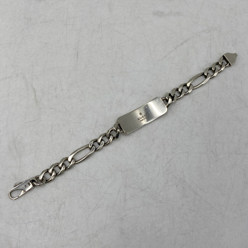 【中古品】【メンズ/レディース】 GUCCI グッチ GG BEE ENGRAVED BRACELET チェーンブレスレット アクセサリー 182-260711-as-15-izu カラー：シルバー 万代Net店