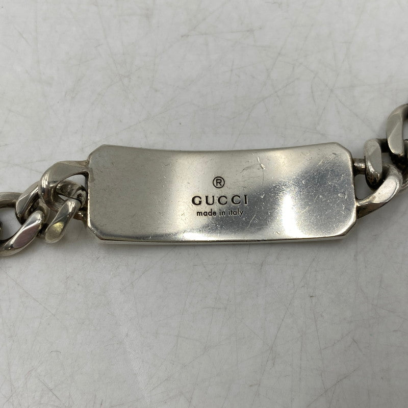 【中古品】【メンズ/レディース】 GUCCI グッチ GG BEE ENGRAVED BRACELET チェーンブレスレット アクセサリー 182-260711-as-15-izu カラー：シルバー 万代Net店