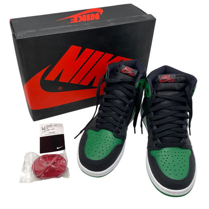 【中古品】【メンズ】 NIKE ナイキ AIR JORDAN 1 RETRO HIGH OG 555088-030 エアジョーダン 1 レトロ ハイ OG スニーカー 靴 160-260711-as-08-izu サイズ：27cm カラー：BLACK/PINE GREEN-WHITE-GYM RED 万代Net店