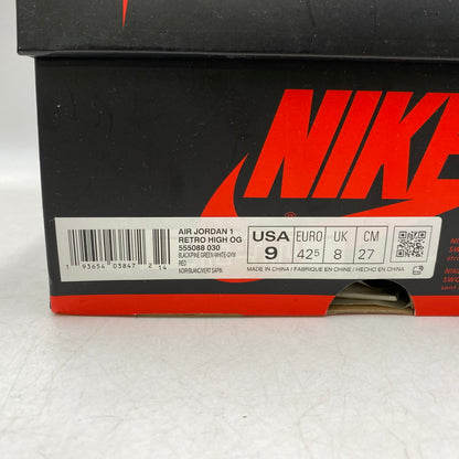 【中古品】【メンズ】 NIKE ナイキ AIR JORDAN 1 RETRO HIGH OG 555088-030 エアジョーダン 1 レトロ ハイ OG スニーカー 靴 160-260711-as-08-izu サイズ：27cm カラー：BLACK/PINE GREEN-WHITE-GYM RED 万代Net店