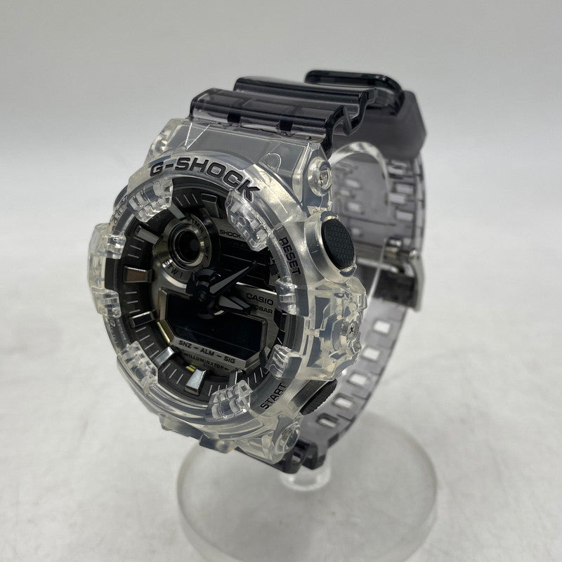 【中古美品】【メンズ/レディース】 G-SHOCK ジーショック DIGITAL ANALOG WATCH GA-700SK-1A デジタル アナログ 腕時計 196-260711-as-19-izu カラー：クリア×クリアブラック 万代Net店