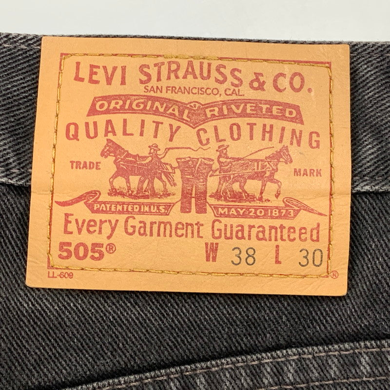 【中古品】【メンズ】 LEVI'S リーバイス 00505-0260 メキシコ製 刻印411M 505 DENIM PANTS デニム パンツ ボトムス 157-260716-kh-02-izu サイズ：38×30 カラー：ブラック 万代Net店