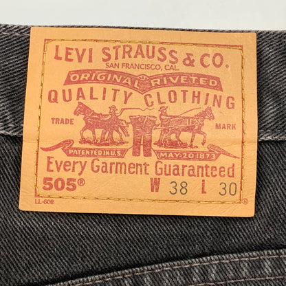 【中古品】【メンズ】 LEVI'S リーバイス 00505-0260 メキシコ製 刻印411M 505 DENIM PANTS デニム パンツ ボトムス 157-260716-kh-02-izu サイズ：38×30 カラー：ブラック 万代Net店