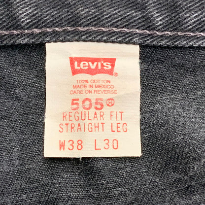 【中古品】【メンズ】 LEVI'S リーバイス 00505-0260 メキシコ製 刻印411M 505 DENIM PANTS デニム パンツ ボトムス 157-260716-kh-02-izu サイズ：38×30 カラー：ブラック 万代Net店