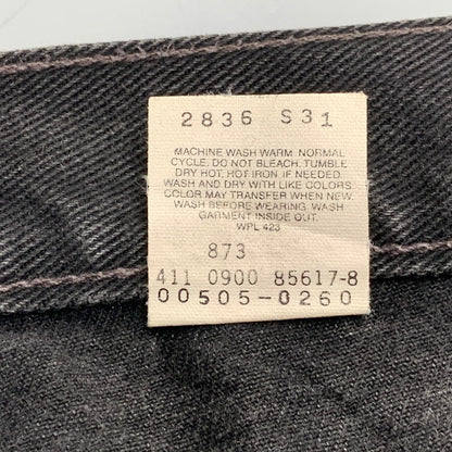 【中古品】【メンズ】 LEVI'S リーバイス 00505-0260 メキシコ製 刻印411M 505 DENIM PANTS デニム パンツ ボトムス 157-260716-kh-02-izu サイズ：38×30 カラー：ブラック 万代Net店