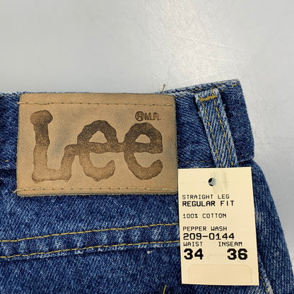 【中古品】【メンズ】 LEE リー 209-0144 RIDERS USA製 PEPPER WASH REGULAR FIT STRAIGHT LEG DENIM PANTS ストレート レッグ デニム パンツ 157-260716-kh-08-izu サイズ：34×36 カラー：インディゴ 万代Net店