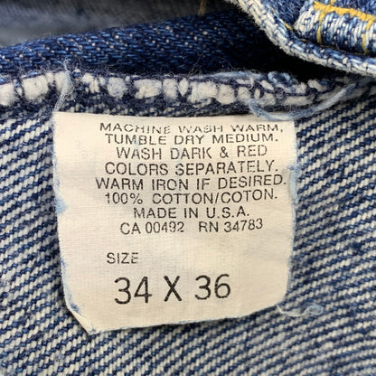 【中古品】【メンズ】 LEE リー 209-0144 RIDERS USA製 PEPPER WASH REGULAR FIT STRAIGHT LEG DENIM PANTS ストレート レッグ デニム パンツ 157-260716-kh-08-izu サイズ：34×36 カラー：インディゴ 万代Net店