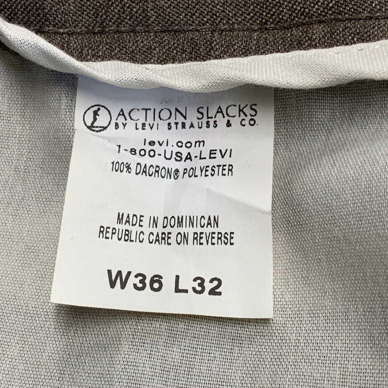 【中古品】【メンズ】 LEVI'S リーバイス ACTION SLACKS ドミニカ製 SLACKS PANTS スラックス パンツ ボトムス 157-260716-kh-09-izu サイズ：36×32 カラー：ブラウン 万代Net店
