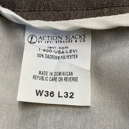 【中古品】【メンズ】 LEVI'S リーバイス ACTION SLACKS ドミニカ製 SLACKS PANTS スラックス パンツ ボトムス 157-260716-kh-09-izu サイズ：36×32 カラー：ブラウン 万代Net店