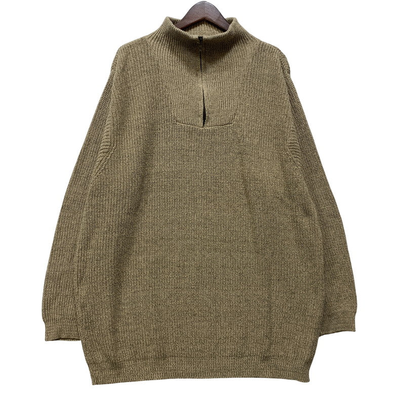 【中古品】【メンズ】 EDDIE BAUER エディー・バウアー USA製 アクリル混 HALF ZIP KNIT SWEATER ハーフ ジップ ニット セーター トップス 146-260716-kh-12-izu サイズ：XL カラー：ベージュ 万代Net店