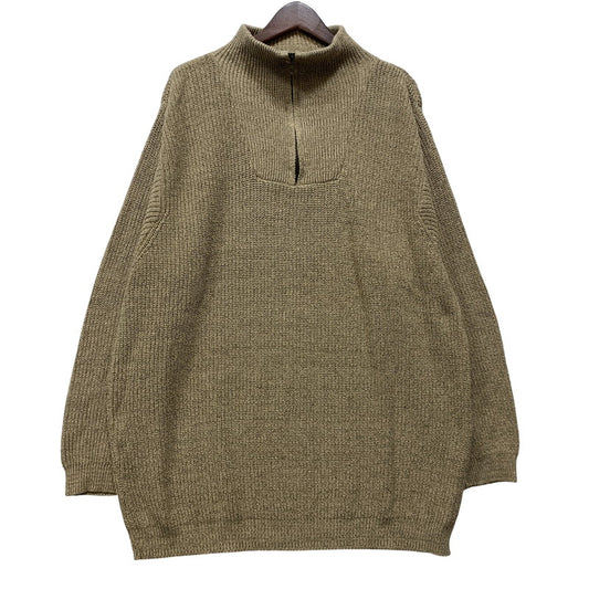 【中古品】【メンズ】 EDDIE BAUER エディー・バウアー USA製 アクリル混 HALF ZIP KNIT SWEATER ハーフ ジップ ニット セーター トップス 146-260716-kh-12-izu サイズ：XL カラー：ベージュ 万代Net店