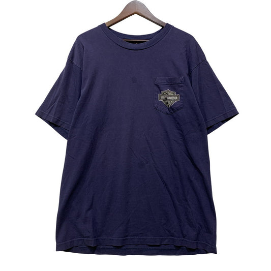 【中古品】【メンズ】 HARLEY-DAVIDSON ハーレーダビッドソン USA製 c2008 FT.LAUDERDALE FLORIDA SS TEE ショートスリーブ Tシャツ トップス 146-260715-kh-06-izu サイズ：XL カラー：ネイビー 万代Net店