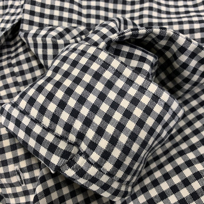 【中古品】【メンズ】 RALPH LAUREN ラルフローレン CLASSIC FIT GINGHAM CHECK L S SHIRT クラシック フィット ギンガムチェック ロングスリーブ シャツ 長袖 トップス 146-260728-ay-08-izu サイズ：L カラー：ブラック×ホワイト 万代Net店