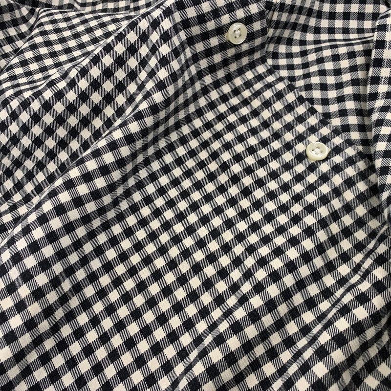 【中古品】【メンズ】 RALPH LAUREN ラルフローレン CLASSIC FIT GINGHAM CHECK L S SHIRT クラシック フィット ギンガムチェック ロングスリーブ シャツ 長袖 トップス 146-260728-ay-08-izu サイズ：L カラー：ブラック×ホワイト 万代Net店