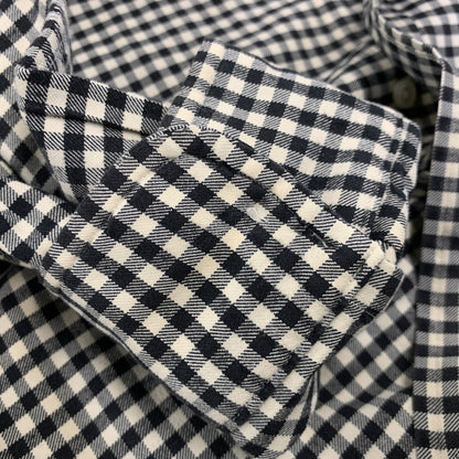 【中古品】【メンズ】 RALPH LAUREN ラルフローレン CLASSIC FIT GINGHAM CHECK L S SHIRT クラシック フィット ギンガムチェック ロングスリーブ シャツ 長袖 トップス 146-260728-ay-08-izu サイズ：L カラー：ブラック×ホワイト 万代Net店