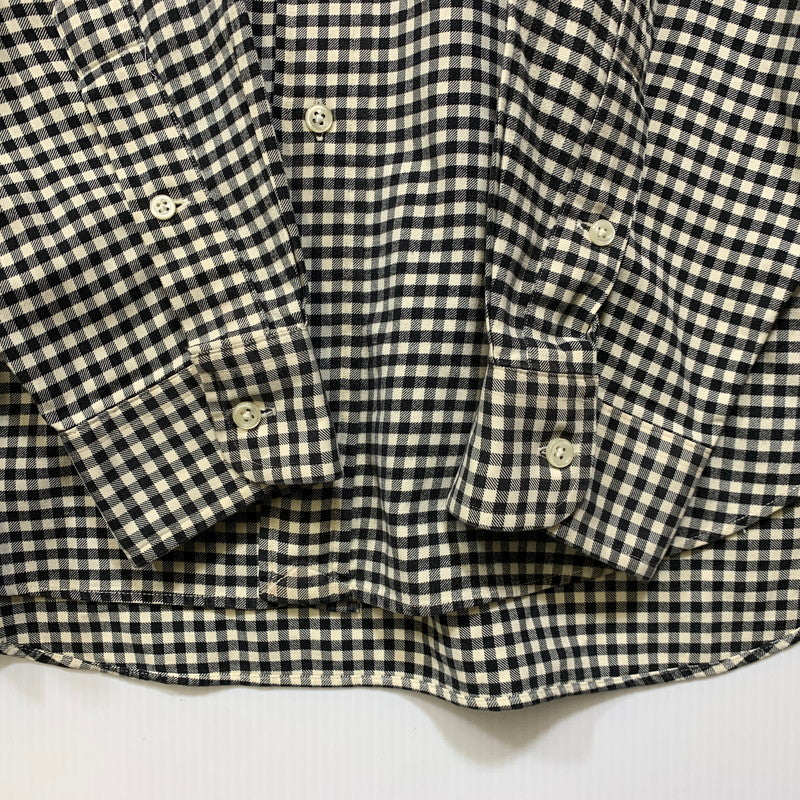 【中古品】【メンズ】 RALPH LAUREN ラルフローレン CLASSIC FIT GINGHAM CHECK L S SHIRT クラシック フィット ギンガムチェック ロングスリーブ シャツ 長袖 トップス 146-260728-ay-08-izu サイズ：L カラー：ブラック×ホワイト 万代Net店
