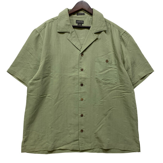 【中古品】【メンズ】 ST.JOHN'S BAY セントジョンズベイ RAYON SS SHIRT レーヨン ショートスリーブ シャツ トップス 146-260715-kh-05-izu サイズ：L カラー：ライトグリーン 万代Net店