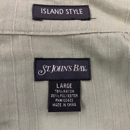 【中古品】【メンズ】 ST.JOHN'S BAY セントジョンズベイ RAYON SS SHIRT レーヨン ショートスリーブ シャツ トップス 146-260715-kh-05-izu サイズ：L カラー：ライトグリーン 万代Net店