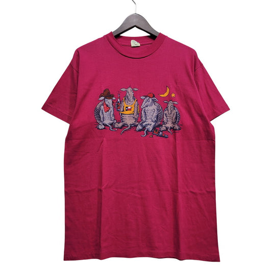 【中古品】【メンズ】 MILLER ミラー ARMADILLO S/S TEE アルマジロ ショートスリーブ Tシャツ 半袖 c82 USA製 146-260715-as-14-izu サイズ：XL カラー：ピンク 万代Net店