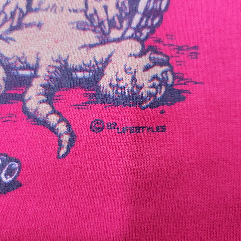 【中古品】【メンズ】 MILLER ミラー ARMADILLO S/S TEE アルマジロ ショートスリーブ Tシャツ 半袖 c82 USA製 146-260715-as-14-izu サイズ：XL カラー：ピンク 万代Net店