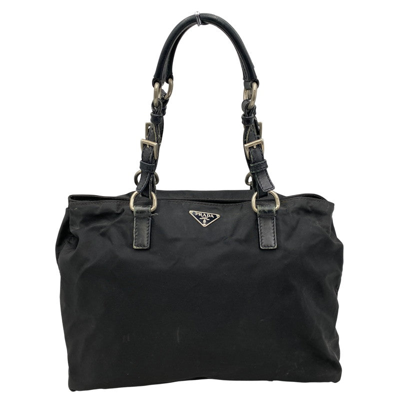 【現状渡し品】【メンズ/レディース】 PRADA プラダ TESSUTO PLATE HAND BAG テスート プレート ハンドバッグ カバン 鞄 180-260711-as-03-izu カラー：ブラック 万代Net店