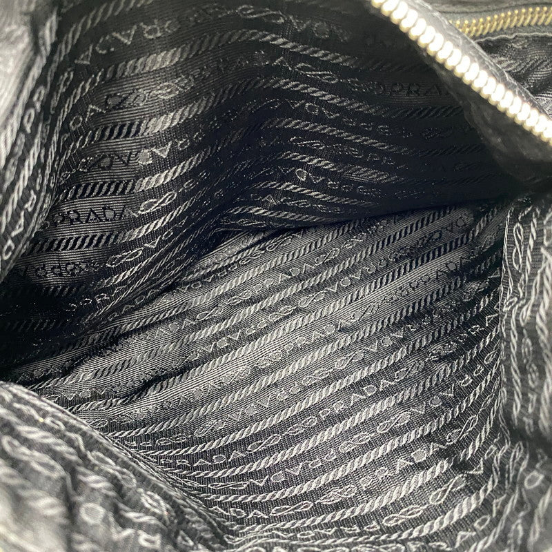 【現状渡し品】【メンズ/レディース】 PRADA プラダ TESSUTO PLATE HAND BAG テスート プレート ハンドバッグ カバン 鞄 180-260711-as-03-izu カラー：ブラック 万代Net店