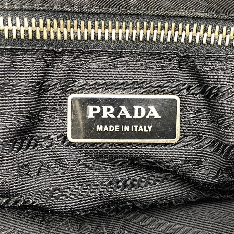 【現状渡し品】【メンズ/レディース】 PRADA プラダ TESSUTO PLATE HAND BAG テスート プレート ハンドバッグ カバン 鞄 180-260711-as-03-izu カラー：ブラック 万代Net店