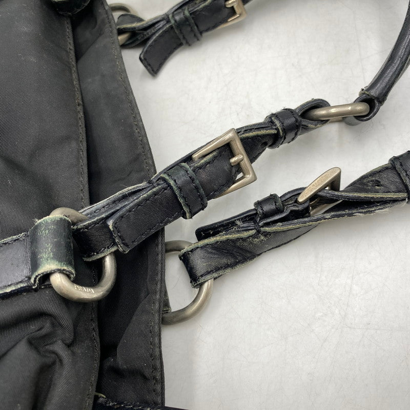 【現状渡し品】【メンズ/レディース】 PRADA プラダ TESSUTO PLATE HAND BAG テスート プレート ハンドバッグ カバン 鞄 180-260711-as-03-izu カラー：ブラック 万代Net店
