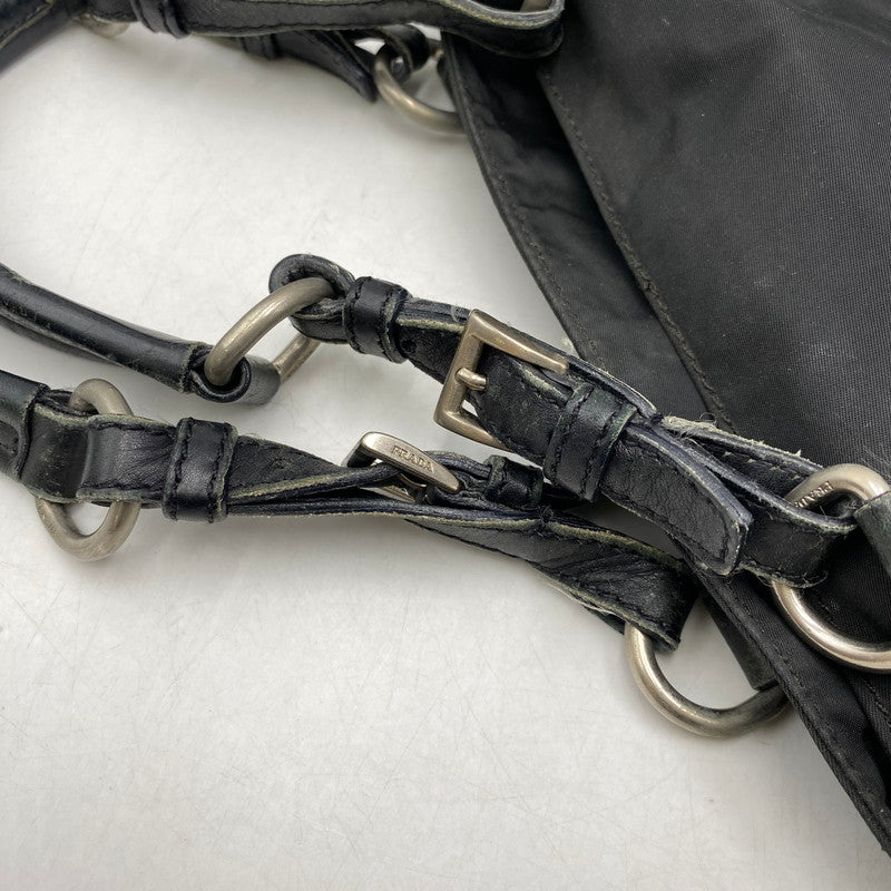 【現状渡し品】【メンズ/レディース】 PRADA プラダ TESSUTO PLATE HAND BAG テスート プレート ハンドバッグ カバン 鞄 180-260711-as-03-izu カラー：ブラック 万代Net店