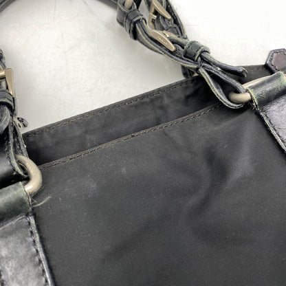 【現状渡し品】【メンズ/レディース】 PRADA プラダ TESSUTO PLATE HAND BAG テスート プレート ハンドバッグ カバン 鞄 180-260711-as-03-izu カラー：ブラック 万代Net店