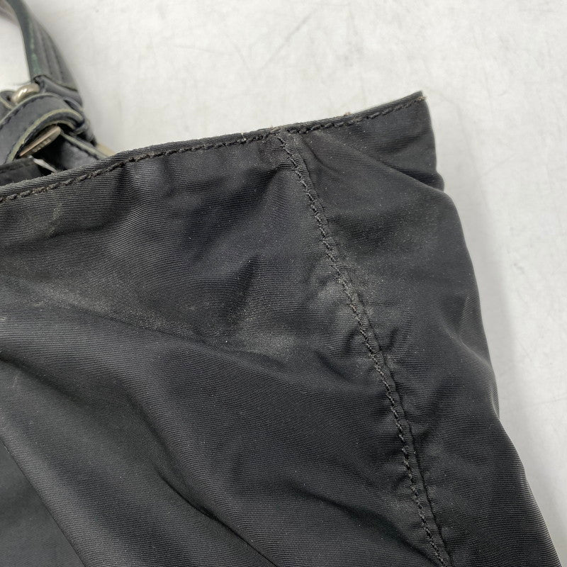 【現状渡し品】【メンズ/レディース】 PRADA プラダ TESSUTO PLATE HAND BAG テスート プレート ハンドバッグ カバン 鞄 180-260711-as-03-izu カラー：ブラック 万代Net店