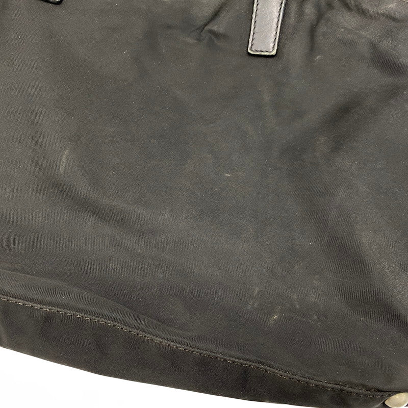 【現状渡し品】【メンズ/レディース】 PRADA プラダ TESSUTO PLATE HAND BAG テスート プレート ハンドバッグ カバン 鞄 180-260711-as-03-izu カラー：ブラック 万代Net店