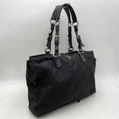 【現状渡し品】【メンズ/レディース】 PRADA プラダ TESSUTO PLATE HAND BAG テスート プレート ハンドバッグ カバン 鞄 180-260711-as-03-izu カラー：ブラック 万代Net店
