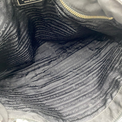 【現状渡し品】【メンズ/レディース】 PRADA プラダ TESSUTO PLATE HAND BAG テスート プレート ハンドバッグ カバン 鞄 180-260711-as-03-izu カラー：ブラック 万代Net店
