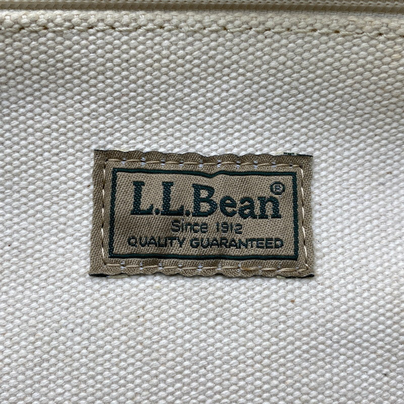 【現状渡し品】【メンズ/レディース】 L.L.Bean エルエルビーン SHOULDER STRAP TOTE MEDIUM 282343 ショルダー ストラップ トート ミディアム バッグ カバン 鞄 188-260715-as-22-izu カラー：アイボリー×ネイビー 万代Net店