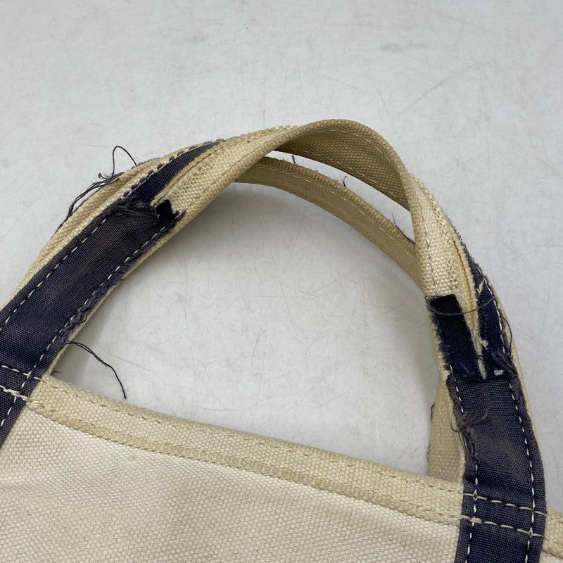 【現状渡し品】【メンズ/レディース】 L.L.Bean エルエルビーン SHOULDER STRAP TOTE MEDIUM 282343 ショルダー ストラップ トート ミディアム バッグ カバン 鞄 188-260715-as-22-izu カラー：アイボリー×ネイビー 万代Net店