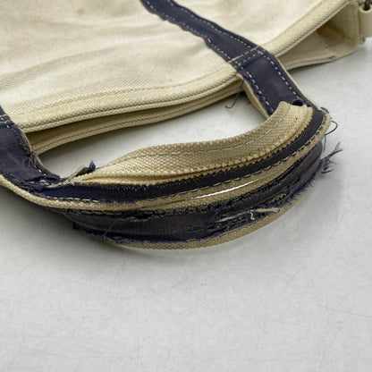 【現状渡し品】【メンズ/レディース】 L.L.Bean エルエルビーン SHOULDER STRAP TOTE MEDIUM 282343 ショルダー ストラップ トート ミディアム バッグ カバン 鞄 188-260715-as-22-izu カラー：アイボリー×ネイビー 万代Net店