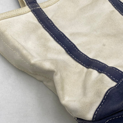 【現状渡し品】【メンズ/レディース】 L.L.Bean エルエルビーン SHOULDER STRAP TOTE MEDIUM 282343 ショルダー ストラップ トート ミディアム バッグ カバン 鞄 188-260715-as-22-izu カラー：アイボリー×ネイビー 万代Net店