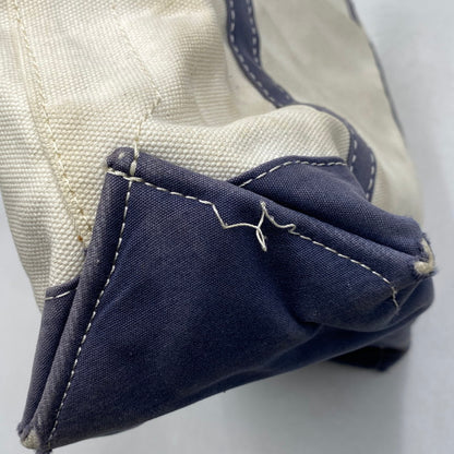 【現状渡し品】【メンズ/レディース】 L.L.Bean エルエルビーン SHOULDER STRAP TOTE MEDIUM 282343 ショルダー ストラップ トート ミディアム バッグ カバン 鞄 188-260715-as-22-izu カラー：アイボリー×ネイビー 万代Net店